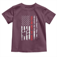 Funny Dog Lovers Toddler T Shirt You Cant Tell Me What To Do Youre Not My Dog USA Flag