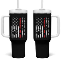 Funny Dog Lovers Tumbler With Handle You Cant Tell Me What To Do Youre Not My Dog USA Flag