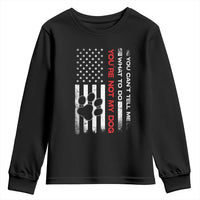 Funny Dog Lovers Youth Sweatshirt You Cant Tell Me What To Do Youre Not My Dog USA Flag