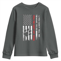 Funny Dog Lovers Youth Sweatshirt You Cant Tell Me What To Do Youre Not My Dog USA Flag