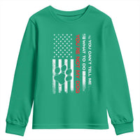 Funny Dog Lovers Youth Sweatshirt You Cant Tell Me What To Do Youre Not My Dog USA Flag