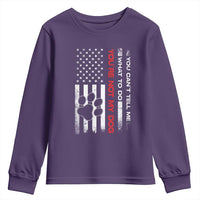 Funny Dog Lovers Youth Sweatshirt You Cant Tell Me What To Do Youre Not My Dog USA Flag