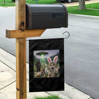 Funny Easter Day Garden Flag Cat Selfie With Bunny Bigfoot UFO Bunny Egg