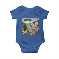 Funny Easter Day Baby Onesie Cat Selfie With Bunny Bigfoot UFO Bunny Egg