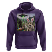 Funny Easter Day Hoodie Cat Selfie With Bunny Bigfoot UFO Bunny Egg