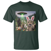 Funny Easter Day T Shirt Cat Selfie With Bunny Bigfoot UFO Bunny Egg