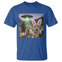 Funny Easter Day T Shirt Cat Selfie With Bunny Bigfoot UFO Bunny Egg