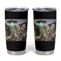 Funny Easter Day Tumbler Cup Cat Selfie With Bunny Bigfoot UFO Bunny Egg