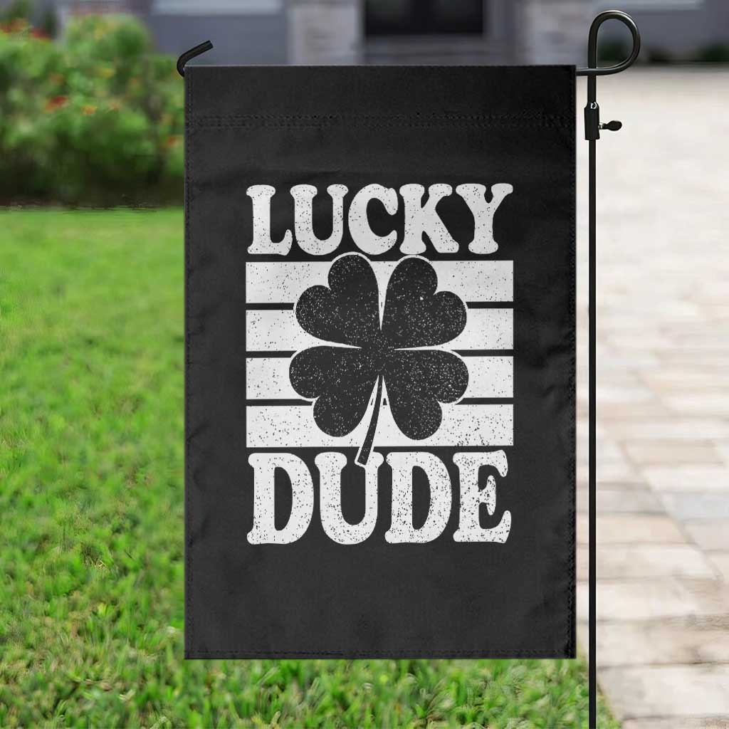Funny Lucky Dude Garden Flag Irish Boys St Patricks Day
