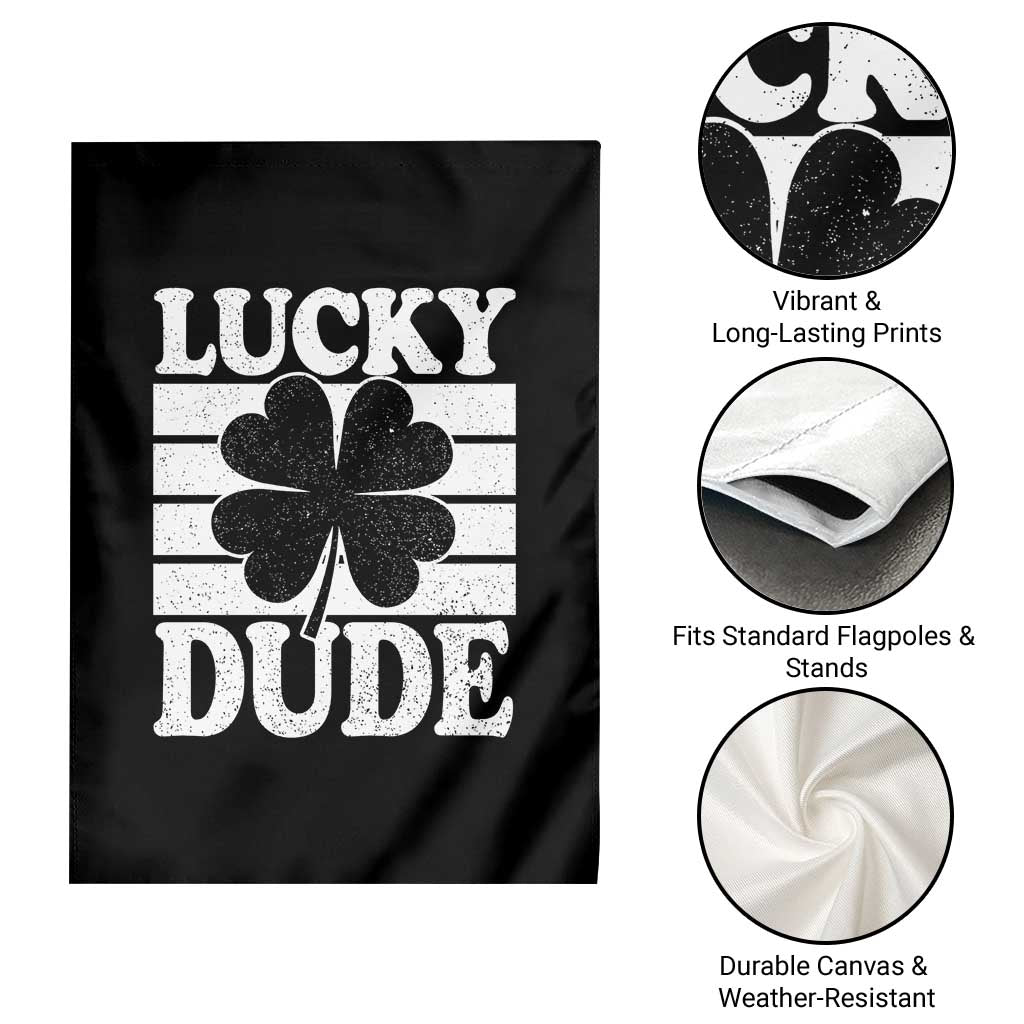 Funny Lucky Dude Garden Flag Irish Boys St Patricks Day