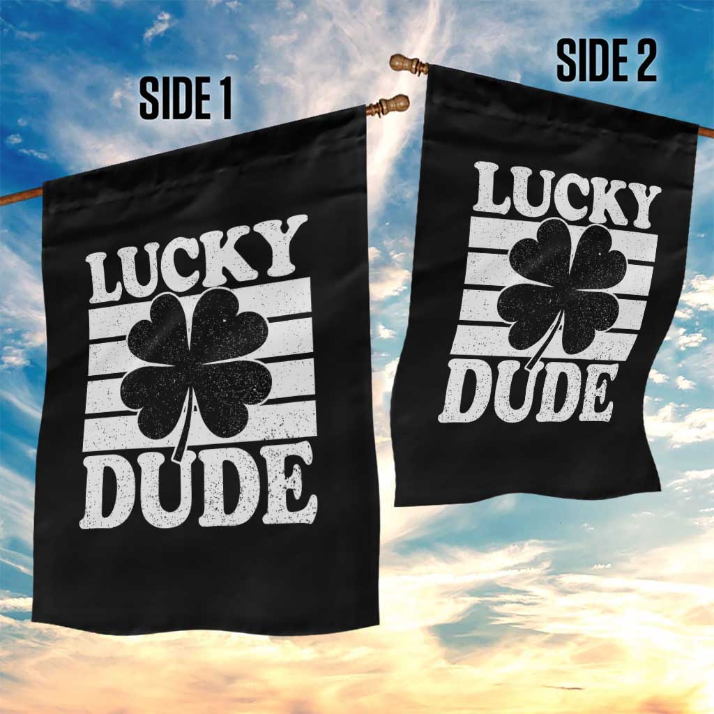 Funny Lucky Dude Garden Flag Irish Boys St Patricks Day