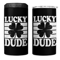 Funny Lucky Dude 4 in 1 Can Cooler Tumbler Irish Boys St Patricks Day