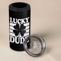 Funny Lucky Dude 4 in 1 Can Cooler Tumbler Irish Boys St Patricks Day