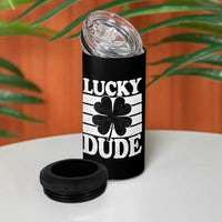 Funny Lucky Dude 4 in 1 Can Cooler Tumbler Irish Boys St Patricks Day