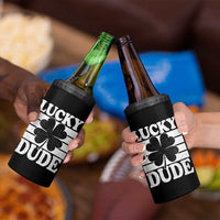Funny Lucky Dude 4 in 1 Can Cooler Tumbler Irish Boys St Patricks Day