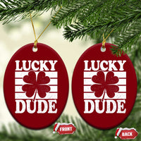 Funny Lucky Dude Ceramic Ornament Irish Boys St Patricks Day