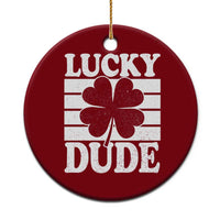 Funny Lucky Dude Ceramic Ornament Irish Boys St Patricks Day