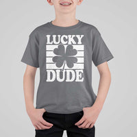 Funny Lucky Dude T Shirt For Kid Irish Boys St Patricks Day