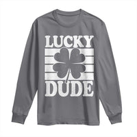 Funny Lucky Dude Long Sleeve Shirt Irish Boys St Patricks Day