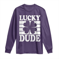 Funny Lucky Dude Long Sleeve Shirt Irish Boys St Patricks Day