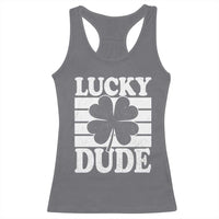 Funny Lucky Dude Racerback Tank Top Irish Boys St Patricks Day