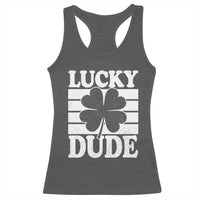 Funny Lucky Dude Racerback Tank Top Irish Boys St Patricks Day