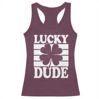 Funny Lucky Dude Racerback Tank Top Irish Boys St Patricks Day