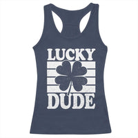 Funny Lucky Dude Racerback Tank Top Irish Boys St Patricks Day