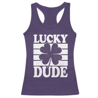 Funny Lucky Dude Racerback Tank Top Irish Boys St Patricks Day