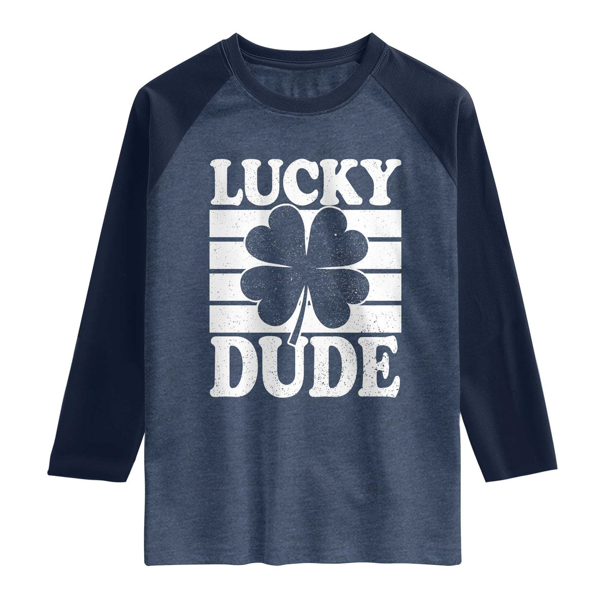 Funny Lucky Dude Raglan Shirt Irish Boys St Patricks Day