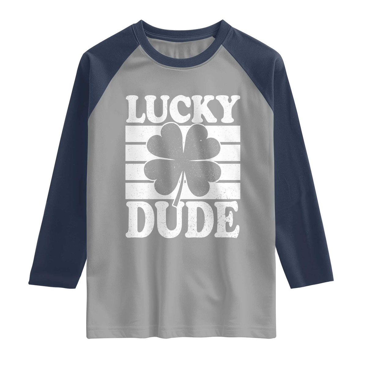 Funny Lucky Dude Raglan Shirt Irish Boys St Patricks Day