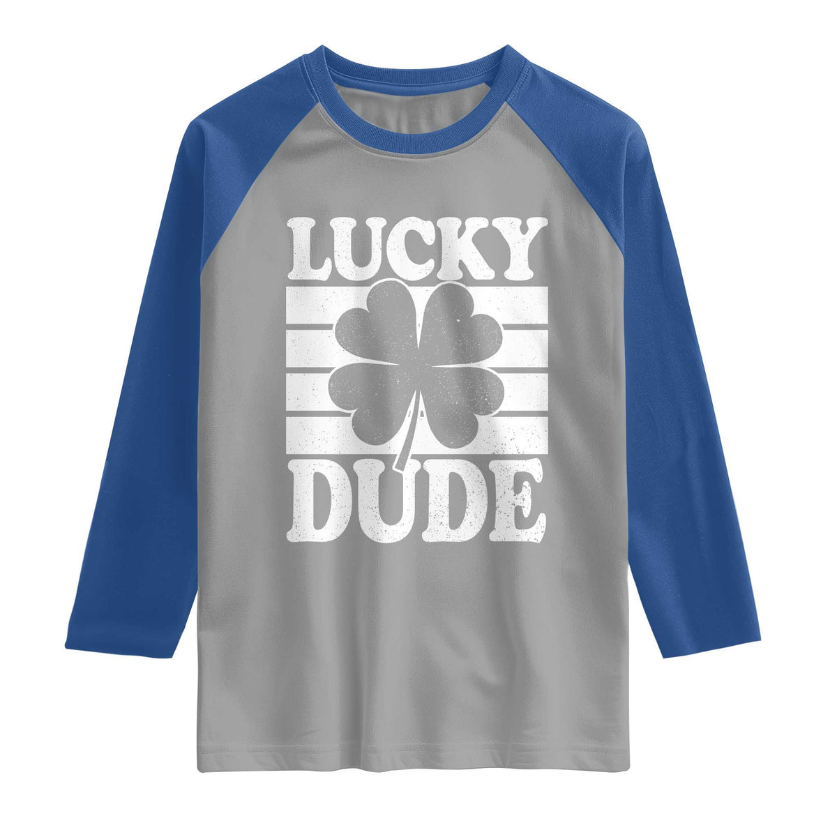 Funny Lucky Dude Raglan Shirt Irish Boys St Patricks Day