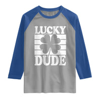 Funny Lucky Dude Raglan Shirt Irish Boys St Patricks Day