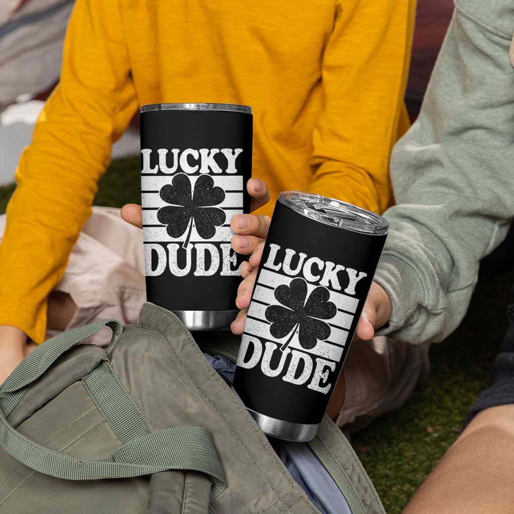 Funny Lucky Dude Tumbler Cup Irish Boys St Patricks Day