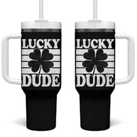 Funny Lucky Dude Tumbler With Handle Irish Boys St Patricks Day