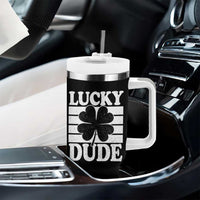 Funny Lucky Dude Tumbler With Handle Irish Boys St Patricks Day