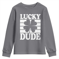 Funny Lucky Dude Youth Sweatshirt Irish Boys St Patricks Day