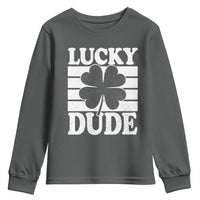 Funny Lucky Dude Youth Sweatshirt Irish Boys St Patricks Day
