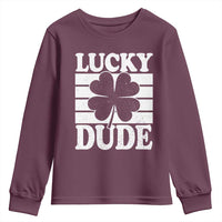 Funny Lucky Dude Youth Sweatshirt Irish Boys St Patricks Day
