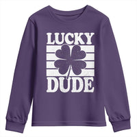 Funny Lucky Dude Youth Sweatshirt Irish Boys St Patricks Day