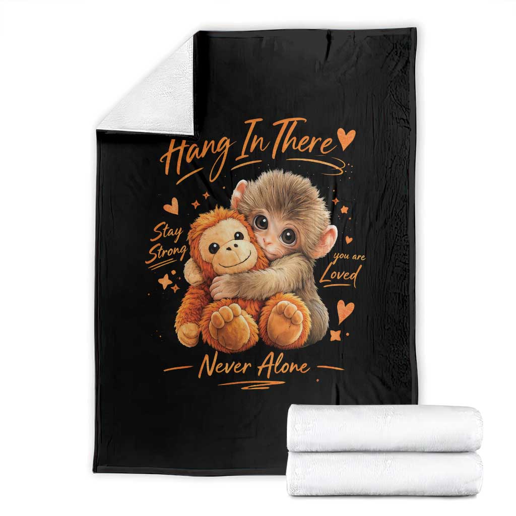 Cute Baby Monkey Punch Throw Blanket Adorable Emotional Graphic Little Punch