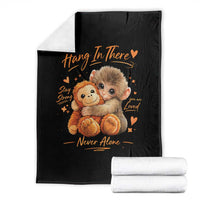 Cute Baby Monkey Punch Throw Blanket Adorable Emotional Graphic Little Punch