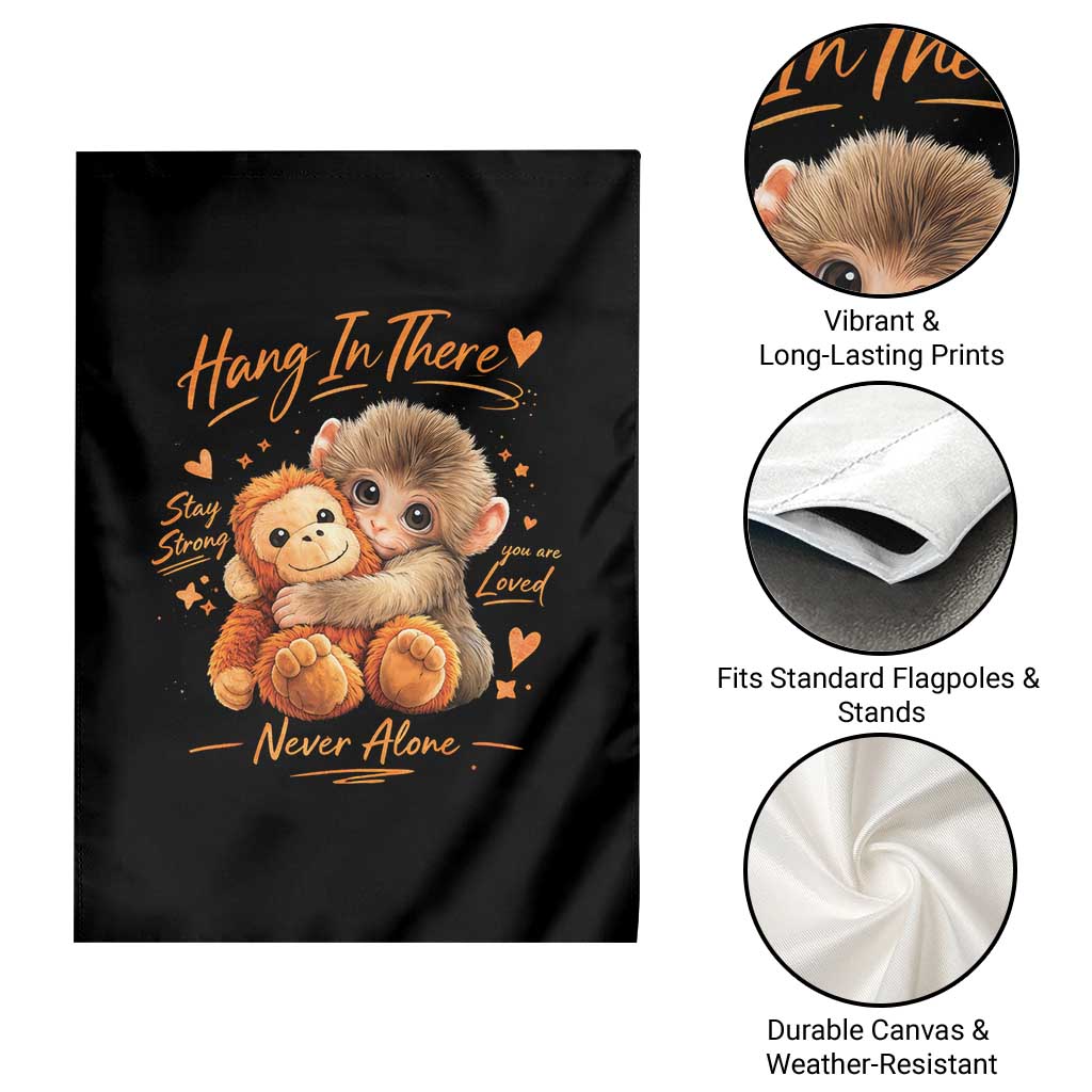 Cute Baby Monkey Punch Garden Flag Adorable Emotional Graphic Little Punch