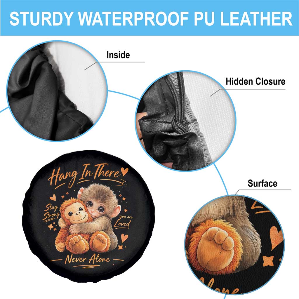 Cute Baby Monkey Punch Spare Tire Cover Adorable Emotional Graphic Little Punch
