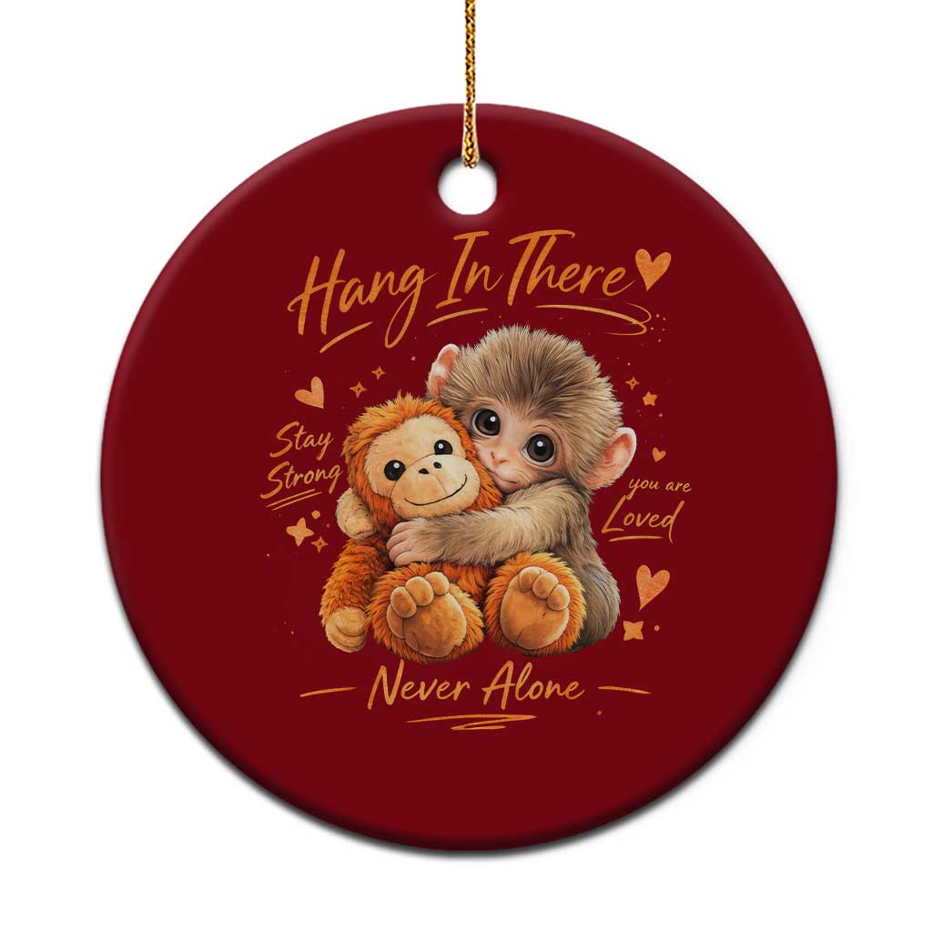Cute Baby Monkey Punch Ceramic Ornament Adorable Emotional Graphic Little Punch