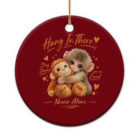 Cute Baby Monkey Punch Ceramic Ornament Adorable Emotional Graphic Little Punch