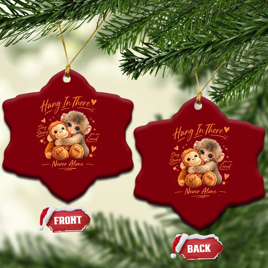 Cute Baby Monkey Punch Ceramic Ornament Adorable Emotional Graphic Little Punch