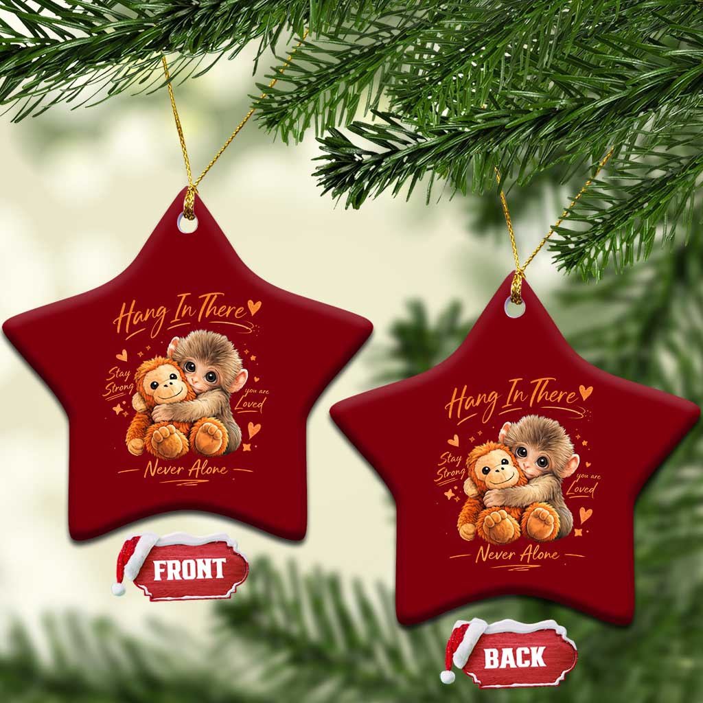 Cute Baby Monkey Punch Ceramic Ornament Adorable Emotional Graphic Little Punch