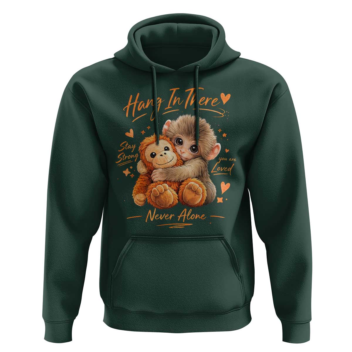 Cute Baby Monkey Punch Hoodie Adorable Emotional Graphic Little Punch
