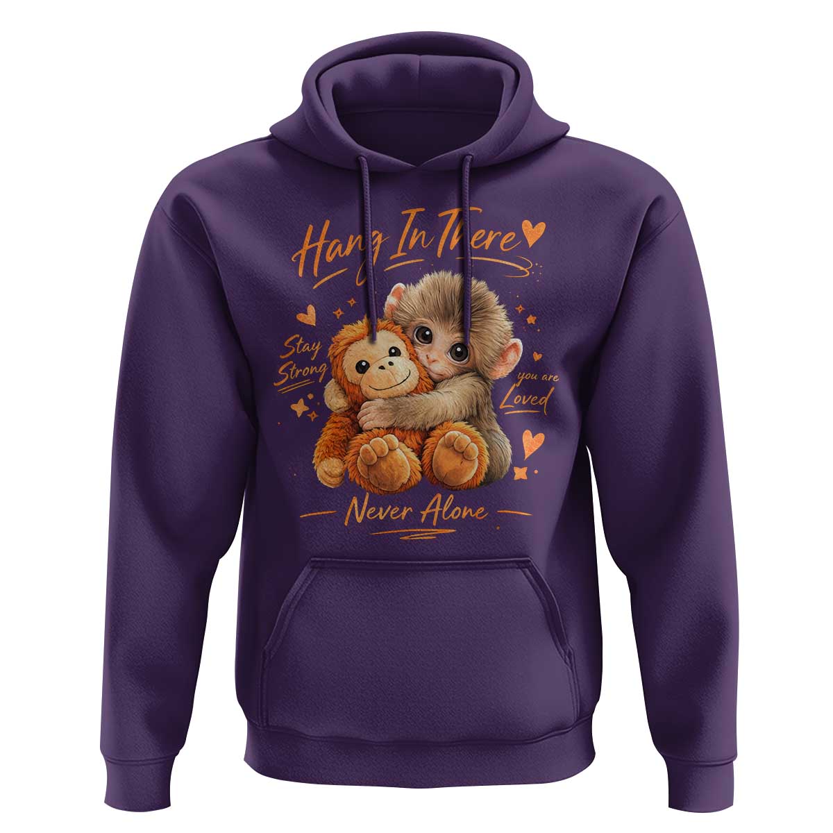 Cute Baby Monkey Punch Hoodie Adorable Emotional Graphic Little Punch
